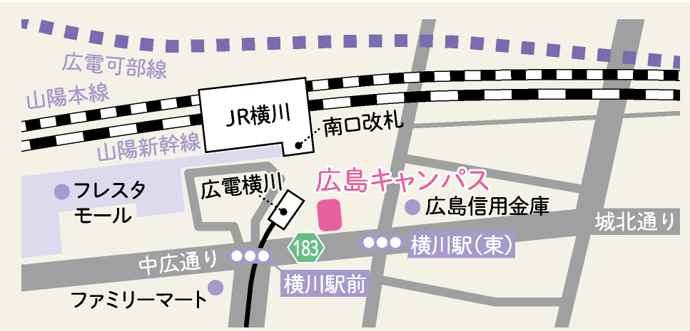 ルネサンス高校広島キャンパス地図